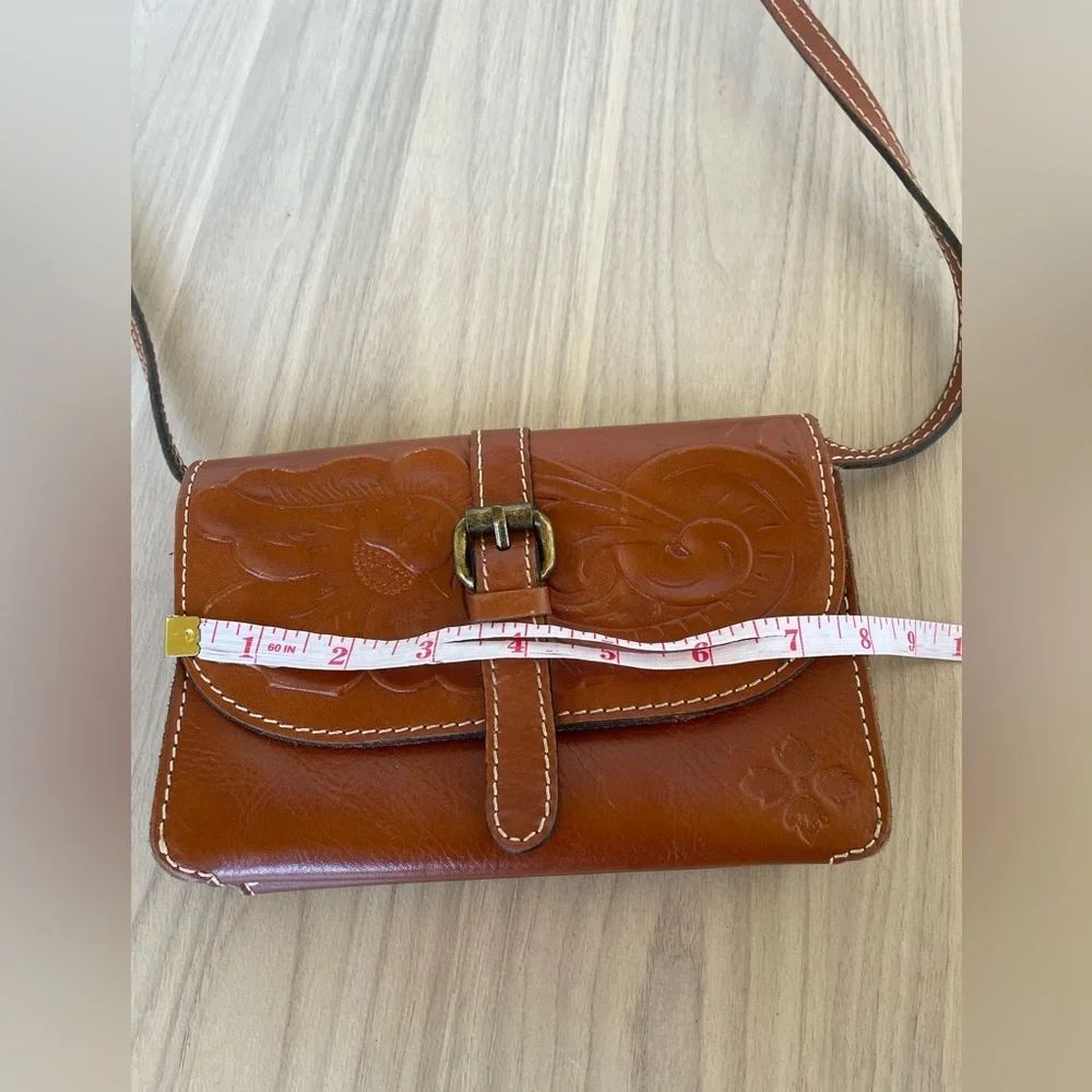 Patricia Nash Tan Leather Crossbody Bag